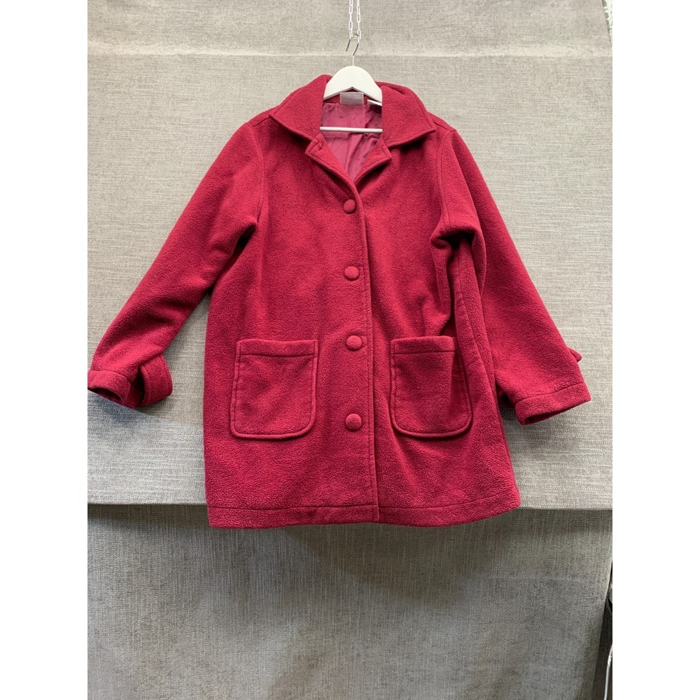 Blair Jacket Womens XL Red Lined Insulated Collared Button‎ Front Warm Wear